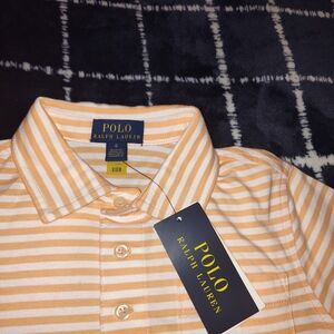 Ralph Lauren Kids Striped Orange Polo Shirt